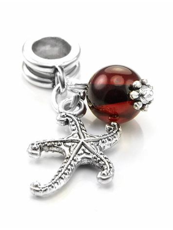 Metal Charm With Cherry Amber The Starfish, image , picture 2