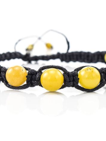 Iconic Shamballa Bracelet With Honey Amber Beads, image , picture 4