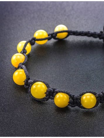 Iconic Shamballa Bracelet With Honey Amber Beads, image , picture 3
