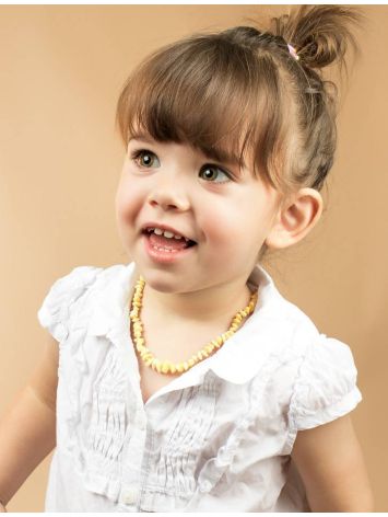 Honey Amber Teething Beaded Necklace, image , picture 5