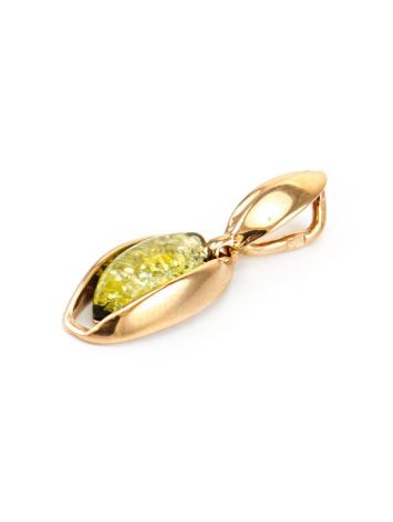 Golden Pendant With Bright Green Amber The Sophia, image , picture 3