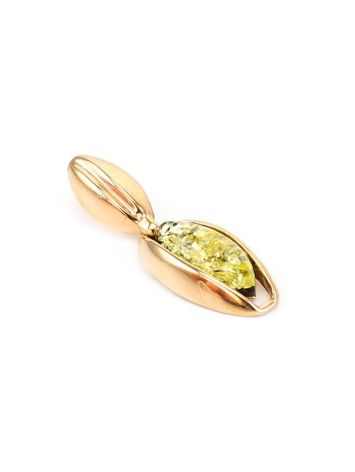 Golden Pendant With Bright Green Amber The Sophia, image , picture 4