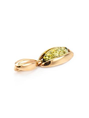 Golden Pendant With Bright Green Amber The Sophia, image , picture 5