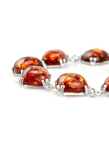 Cognac Amber Bracelet In Sterling Silver The Byzantium, image , picture 3