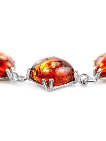 Cognac Amber Bracelet In Sterling Silver The Byzantium, image , picture 2