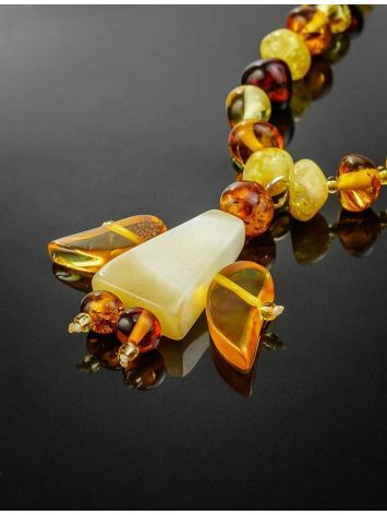 Amber Teething Necklace With Angel Shaped Pendant, image , picture 2
