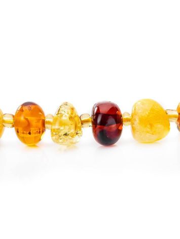 Amber Teething Necklace With Angel Shaped Pendant, image , picture 6