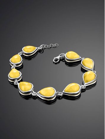 Link Amber Bracelet In Sterling Silver The Fiori, image , picture 2