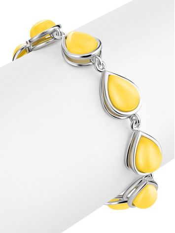 Link Amber Bracelet In Sterling Silver The Fiori, image , picture 4