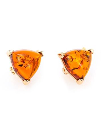 Luminous Amber Earrings In Gold The Etude, image , picture 2