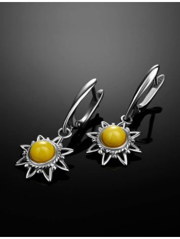 Sterling Silver Dangles With Honey Amber The Helios, image , picture 2