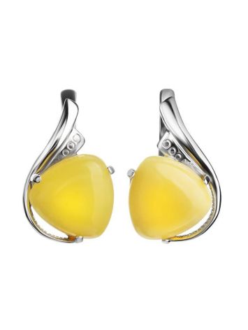 Honey Amber Earrings In Sterling Silver The Acapulco, image , picture 4