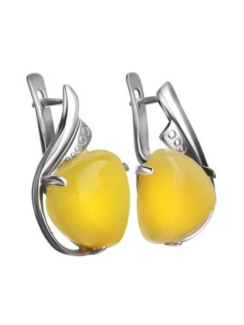 Honey Amber Earrings In Sterling Silver The Acapulco, image , picture 5