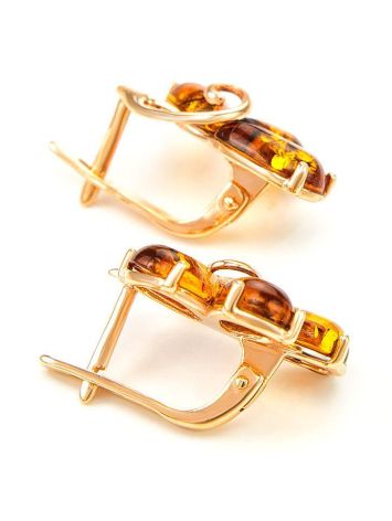 Refined Amber Earrings In Gold The Dandelion, image , picture 4