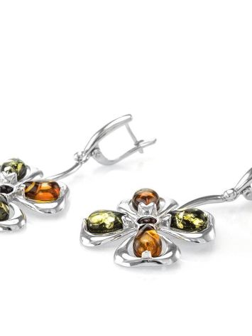 Multicolor Amber Earrings In Sterling Silver The Shamrock, image , picture 3