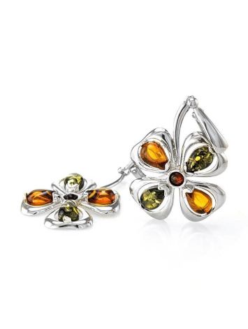 Multicolor Amber Earrings In Sterling Silver The Shamrock, image , picture 5
