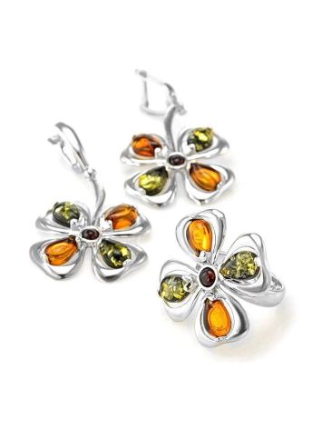 Multicolor Amber Earrings In Sterling Silver The Shamrock, image , picture 6