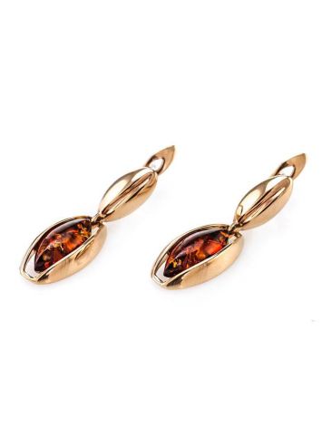 Classy Amber Dangles In Gold The Sophia, image , picture 2