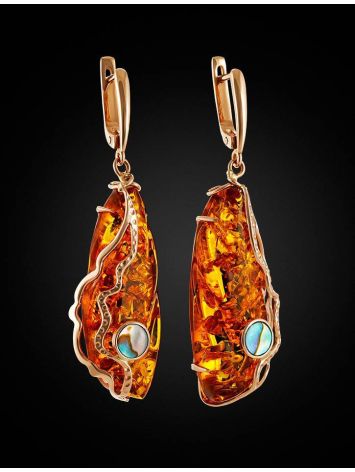 Fabulous Amber Dangles With Nacre The Atlantis, image , picture 3