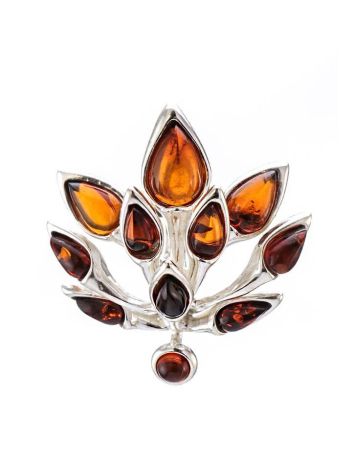 Latch Back Amber Earrings In Sterling Silver Dahlia, image , picture 4
