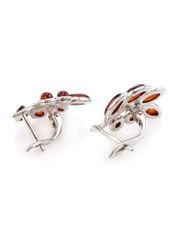 Sterling Silver Earrings With Cherry Amber The Verbena, image , picture 4