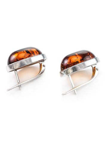 Cognac Amber Earrings In Sterling Silver The Goji, image , picture 6