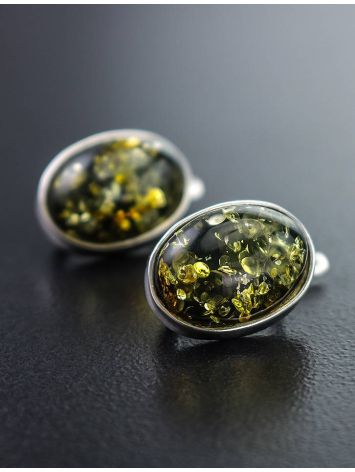 Green Amber Earrings In Sterling Silver The Goji, image , picture 2