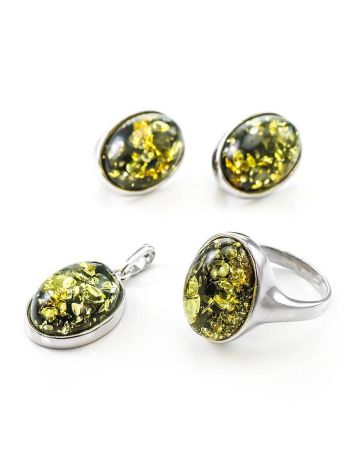 Green Amber Earrings In Sterling Silver The Goji, image , picture 6
