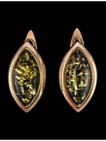 Green Amber Gold Earrings The Amaranth, image , picture 2