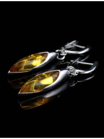 Lemon Amber Earrings In Sterling Silver The Gaudi, image , picture 4