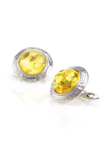 Lemon Amber Earrings In Sterling Silver The Hermitage, image , picture 4