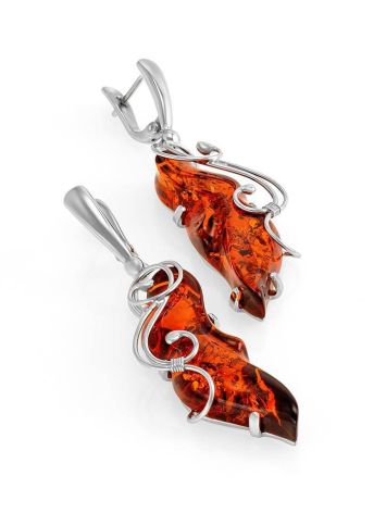 Handcrafted Amber Earrings In Sterling Silver The Rialto, image , picture 3