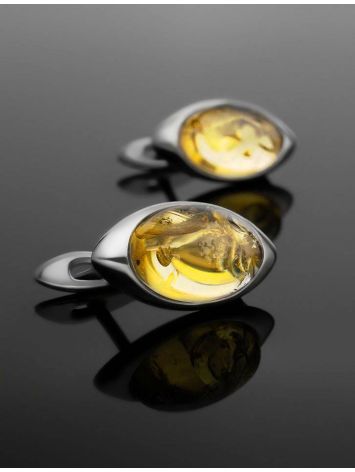 Lovely Silver Earrings With Lemon Amber The Amaranth, image , picture 2