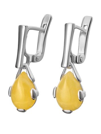 Honey Amber Earrings In Sterling Silver The Twinkle, image , picture 4
