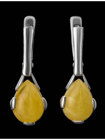 Honey Amber Earrings In Sterling Silver The Twinkle, image , picture 2
