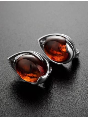 Amber Earrings In Sterling Silver The Selena, image , picture 2