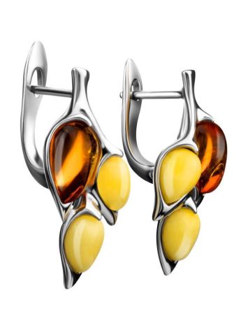Floral Amber Earrings In Sterling Silver The Verbena, image , picture 4