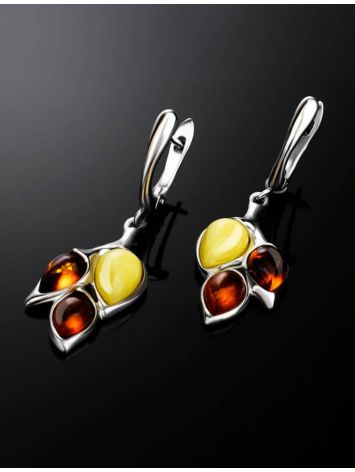 Amber Earrings In Sterling Silver The Verbena, image , picture 2