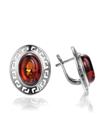 Cherry Amber Earrings In Sterling Silver The Ellas, image , picture 4