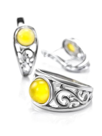 Honey Amber Earrings In Sterling Silver The Scheherazade, image , picture 6