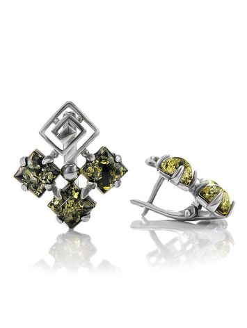 Green Amber Earrings In Sterling Silver The Vernissage, image , picture 3