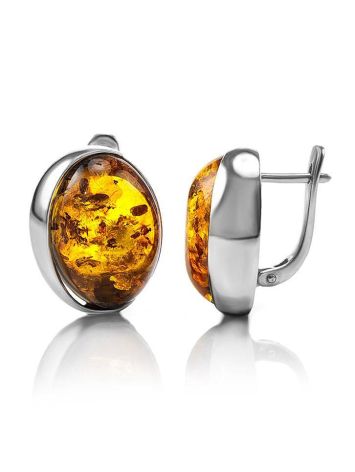 Lovely Amber Earrings In Sterling Silver The Suite, image , picture 3