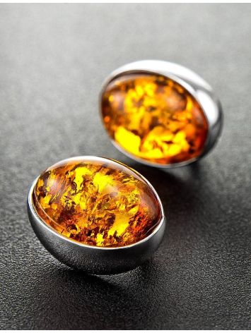 Lovely Amber Earrings In Sterling Silver The Suite, image , picture 2
