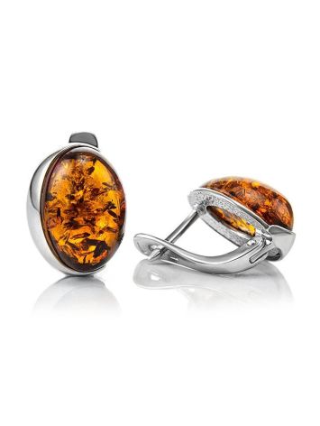 Lovely Amber Earrings In Sterling Silver The Suite, image , picture 4