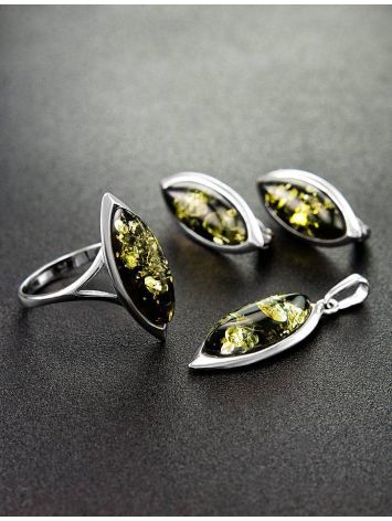 Green Amber Earrings In Sterling Silver The Amaranth, image , picture 7