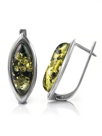 Green Amber Earrings In Sterling Silver The Amaranth, image , picture 5