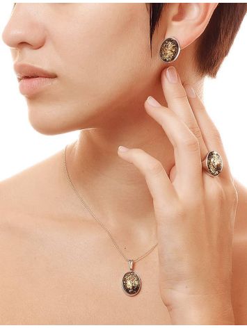 Green Amber Earrings In Sterling Silver The Goji, image , picture 4