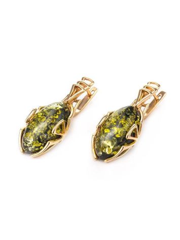 Golden Earrings With Green Amber The Rendezvous, image , picture 4