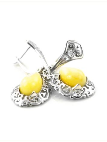 Amber Earrings In Sterling Silver The Luxor, image , picture 3