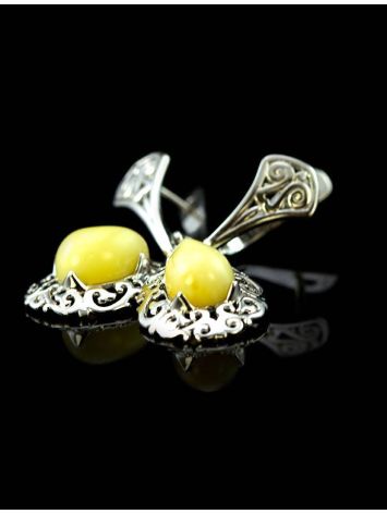 Amber Earrings In Sterling Silver The Luxor, image , picture 2
